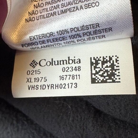 Columbia Women's Small Maroon Full Zip Puffer Vest with Velcro Closures - Picture 4 of 7